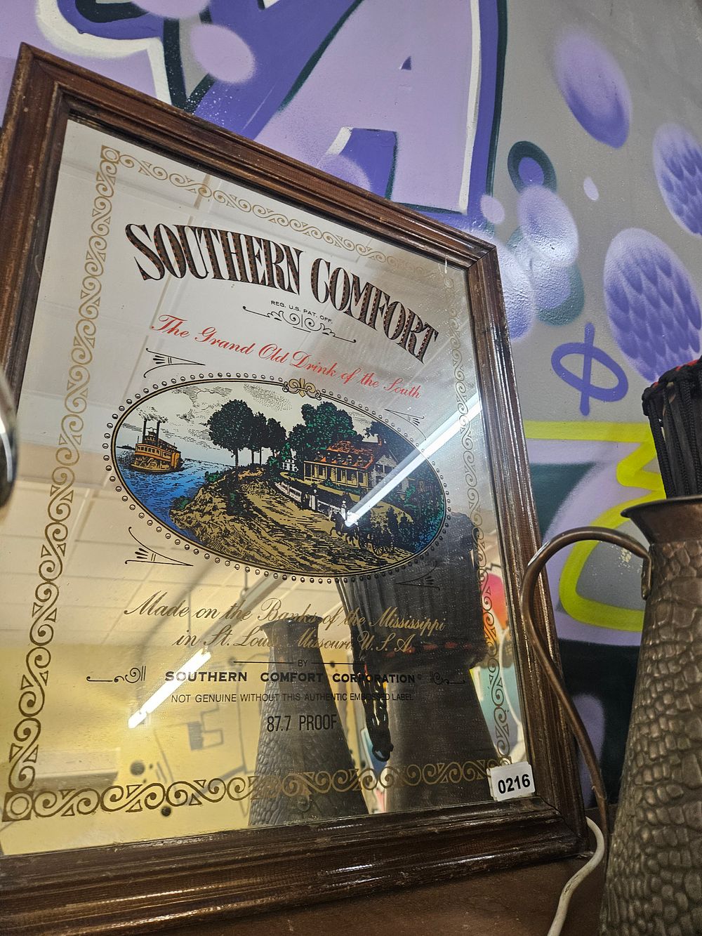 Lot 226 – Vintage Southern Comfort Advertising Bar Mirror