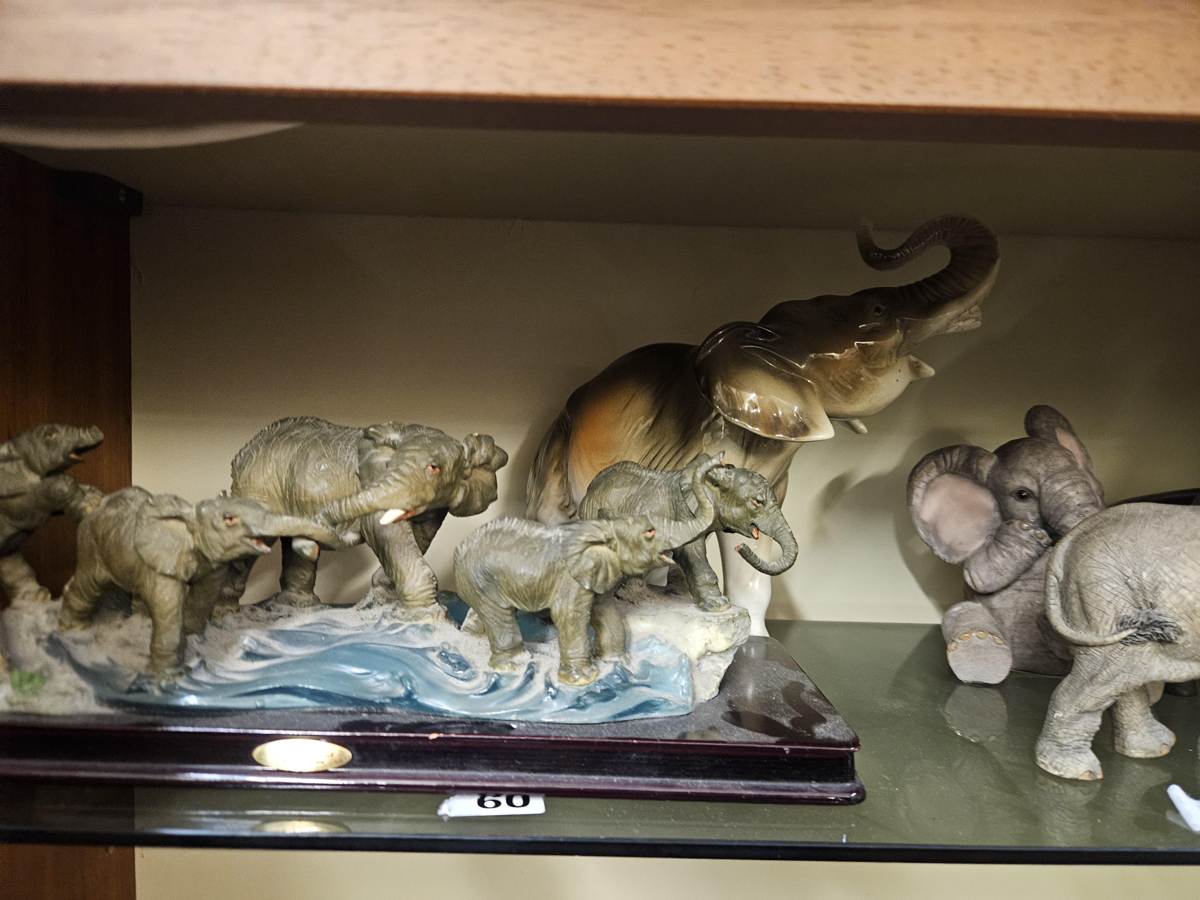 An Assortment of Elephant Figurines and Decorative Objects Including Lesser and Pavey