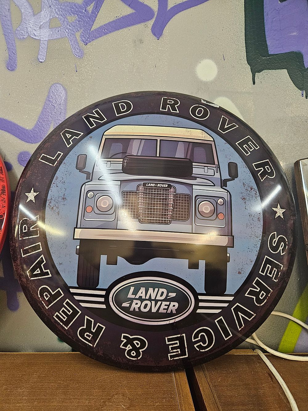 Lot 231 – Circular Land Rover Service & Repair Decorative Wall Sign