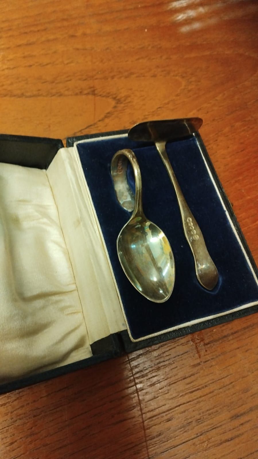 Lot 253 – A silver plated Christening Set