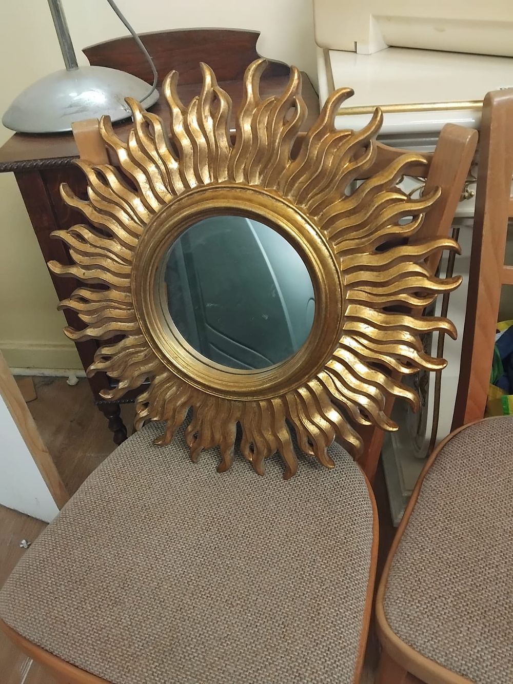Lot 271 – A Mid-Century Modern Gilt Sunburst Wall Mirror