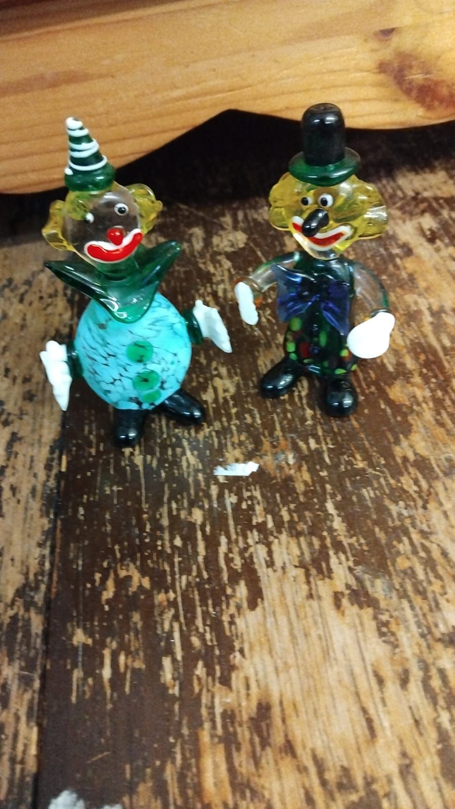 Lot 301 – A Pair of Murano Style Lampworked Glass Clown Figurines