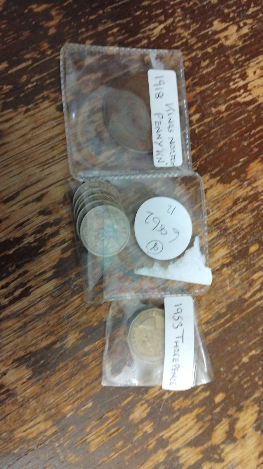 Lot 303 – A Collection of UK Bronze, Nickel-Brass, and Silver-Coloured Coins including 1918 King’s Norton Penny
