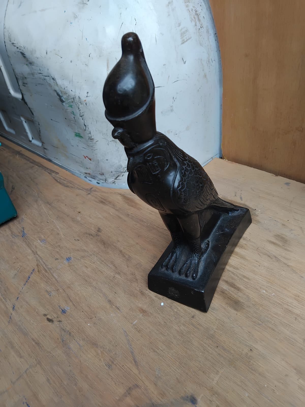 A Modern Cast Composite Sculpture of the Egyptian God Horus as a Falcon