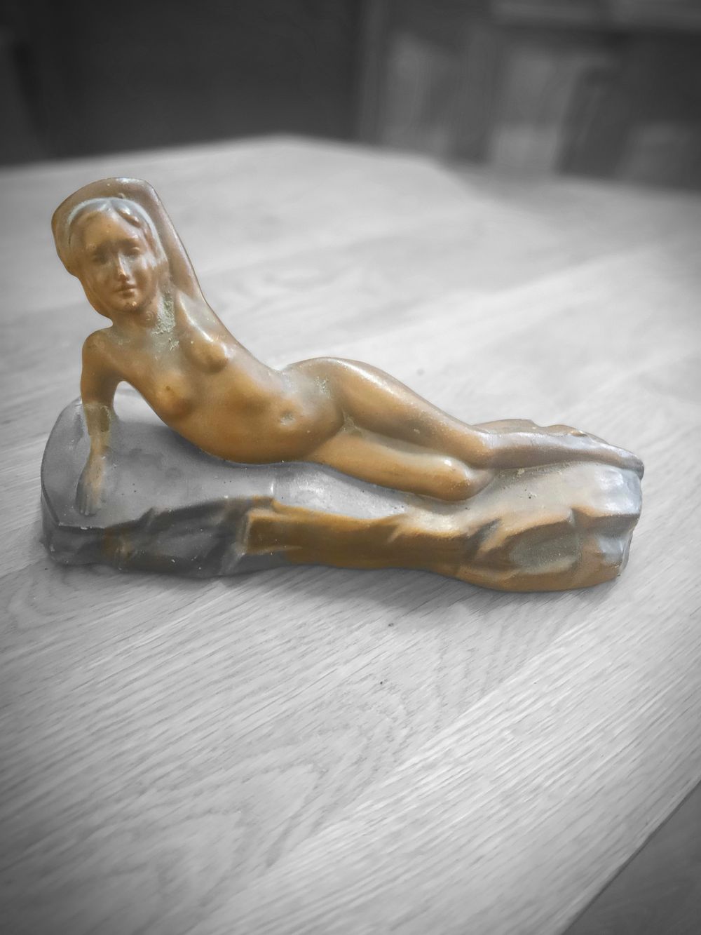 Lot 168 – A Two-Tone Composite Sculpture of a Reclining Female Nude after Sylvie Mangaud Lasseigne