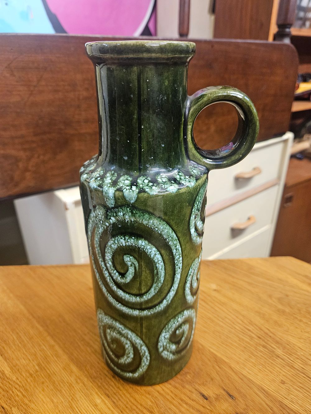 Lot 200 – West German Art Pottery Cylinder Vase Attributed to Scheurich