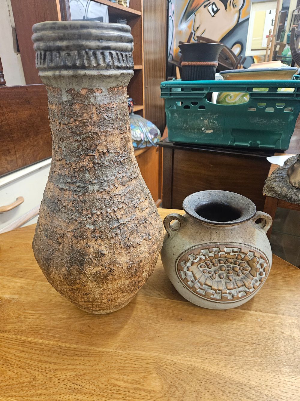 Lot 201 – Two 20th Century Studio Pottery Stoneware Vases