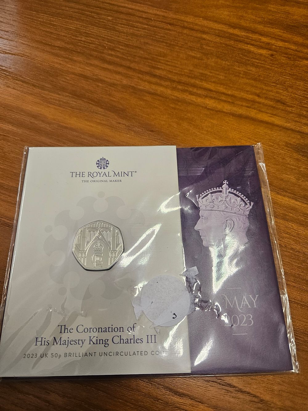Lot 227 – 2023 UK The Royal Mint Coronation of King Charles III Brilliant Uncirculated 50p Coin