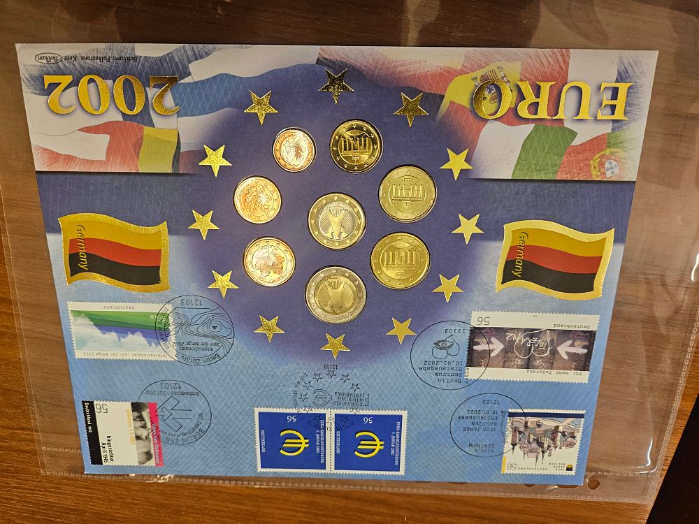 Lot 234 – DE 2002 Euro Souvenir Coin and Stamp Set, Benham