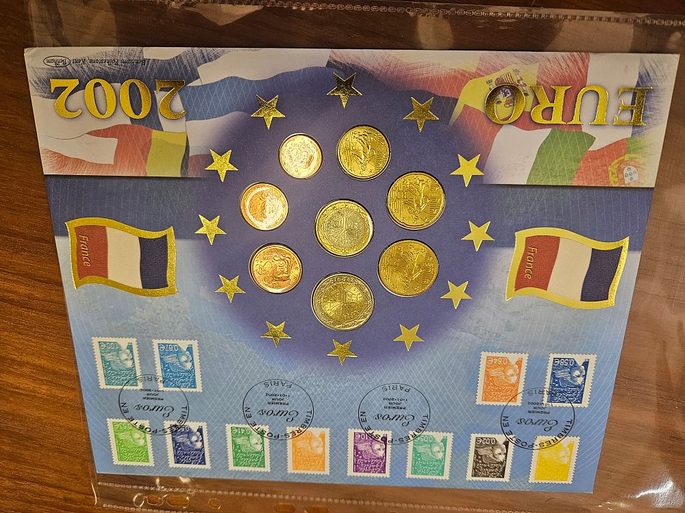 Lot 239 – FR 2002 Benham Euro Coin and Stamp Commemorative Set
