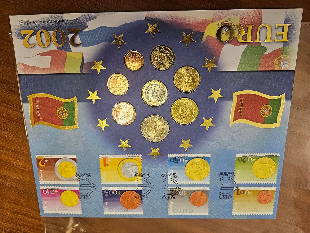 Lot 242 – PT 2002 Euro Coin and Stamp Commemorative Card, Benham