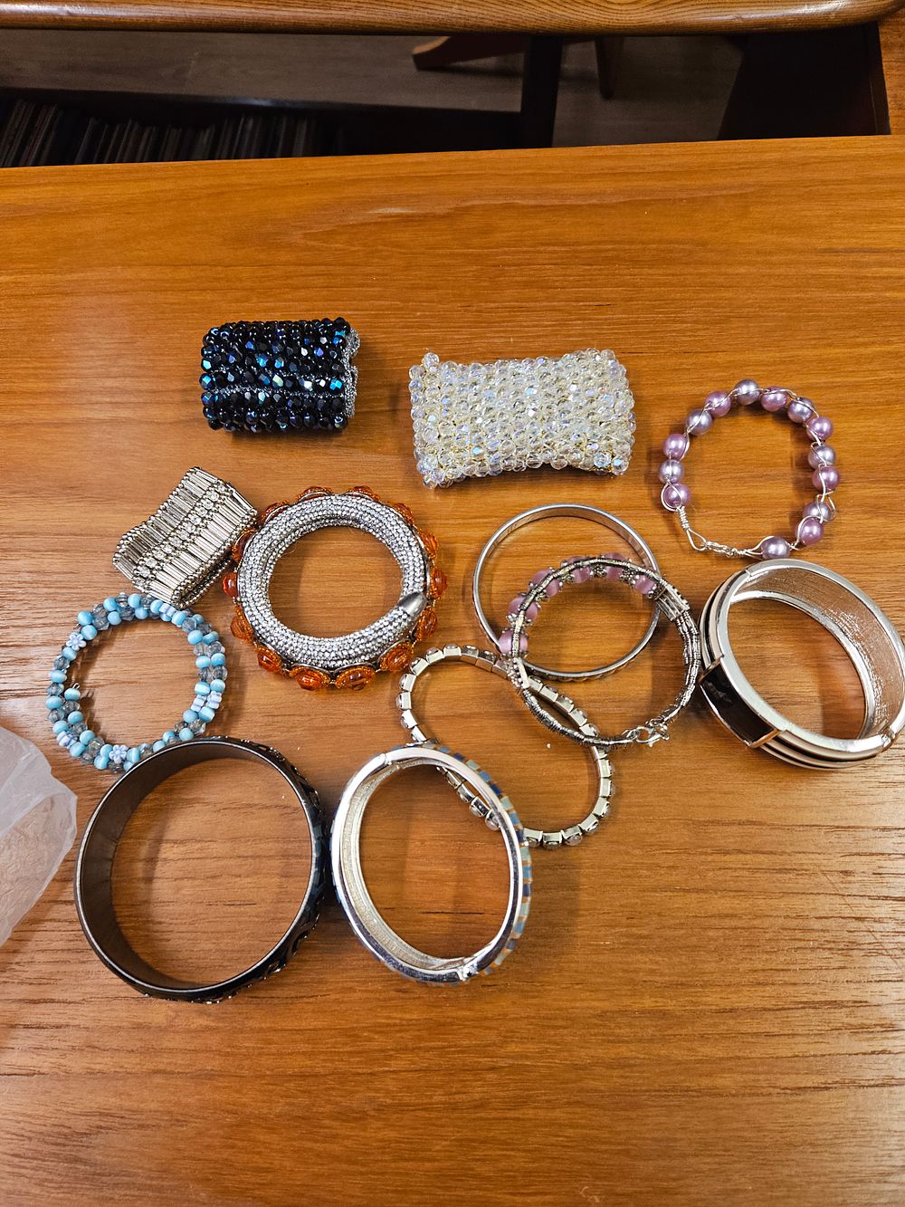 Lot 273 – A Collection of Twelve Costume Jewellery Bracelets and Bangles