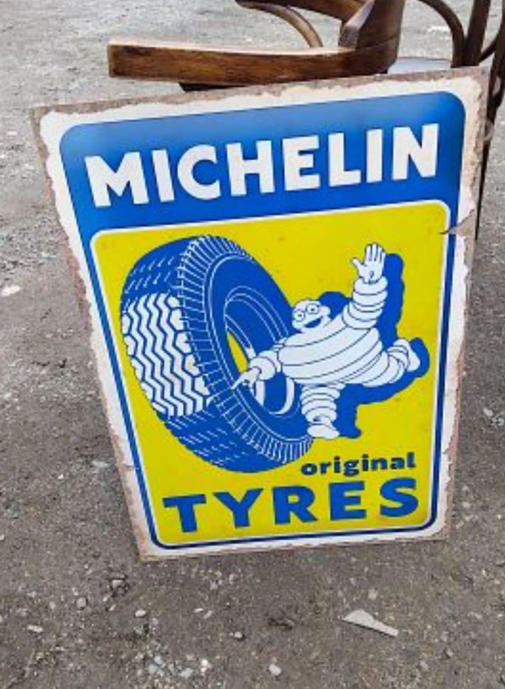 Lot 152 – A Michelin Tyres Metal Advertising Sign in the Vintage Style