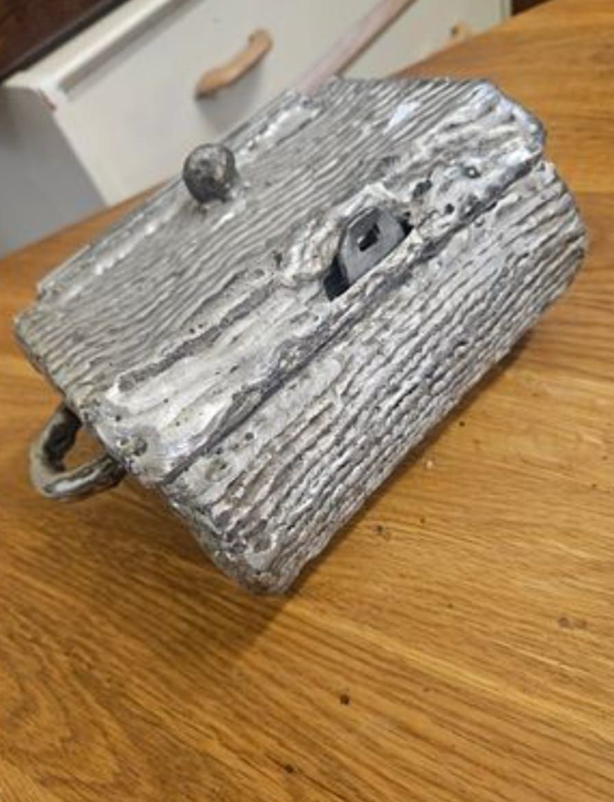 Lot 153 – A Brutalist cast aluminium decorative casket, circa 1960s-1980s
