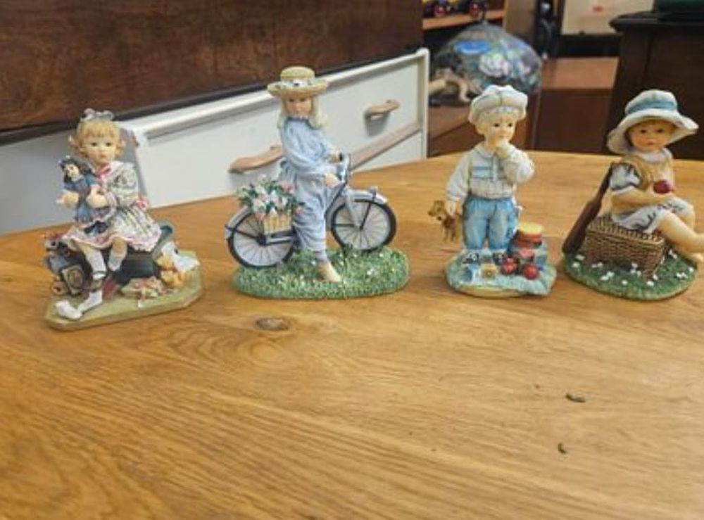 Lot 156 – A Group of Painted Resin Child Figurines Attributed to Christine Haworth for The Leonardo Collection