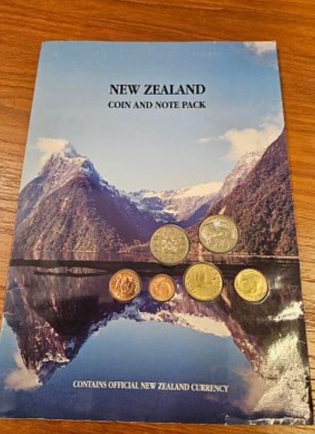 Lot 206 – NZ Circa 1991 Currency Set, Coin and Banknote Pack, Mixed Metals and Paper