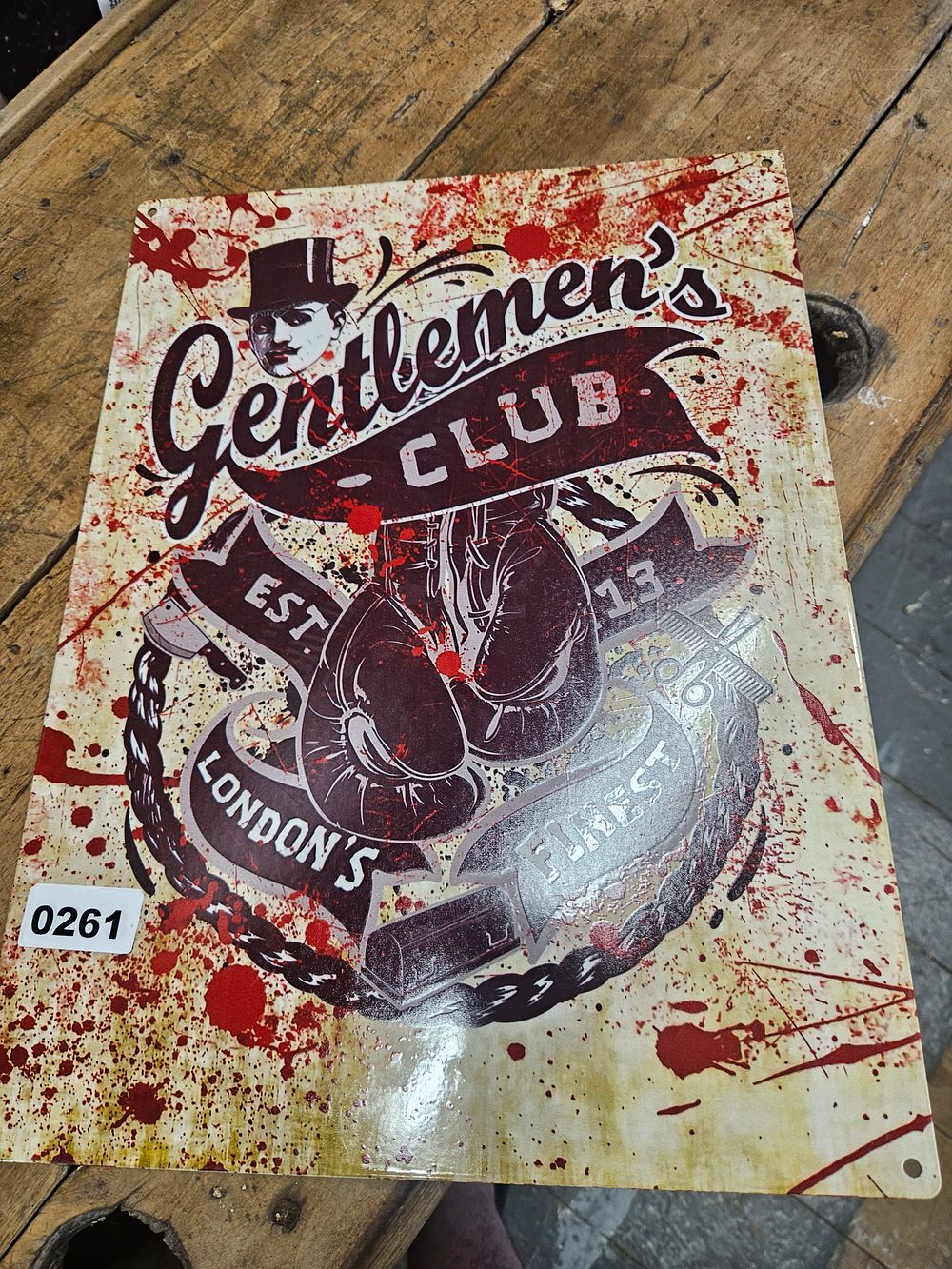 Lot 158 – Decorative Gentlemen’s Club London’s Finest Metal Wall Sign