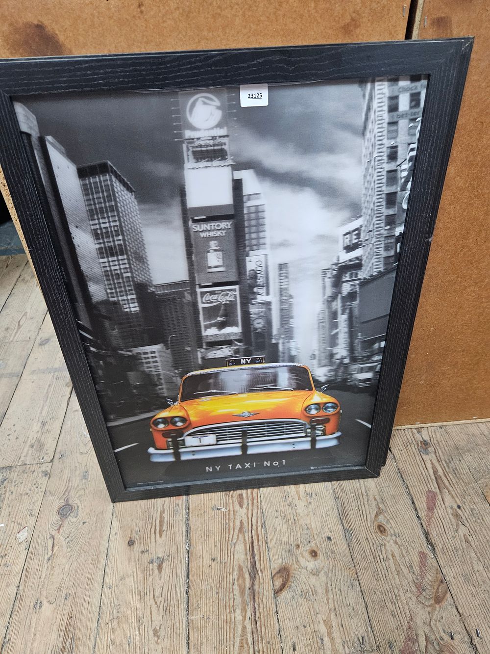 Lot 175 – Framed Selective Colour Print, New York Taxi No. 1, Times Square