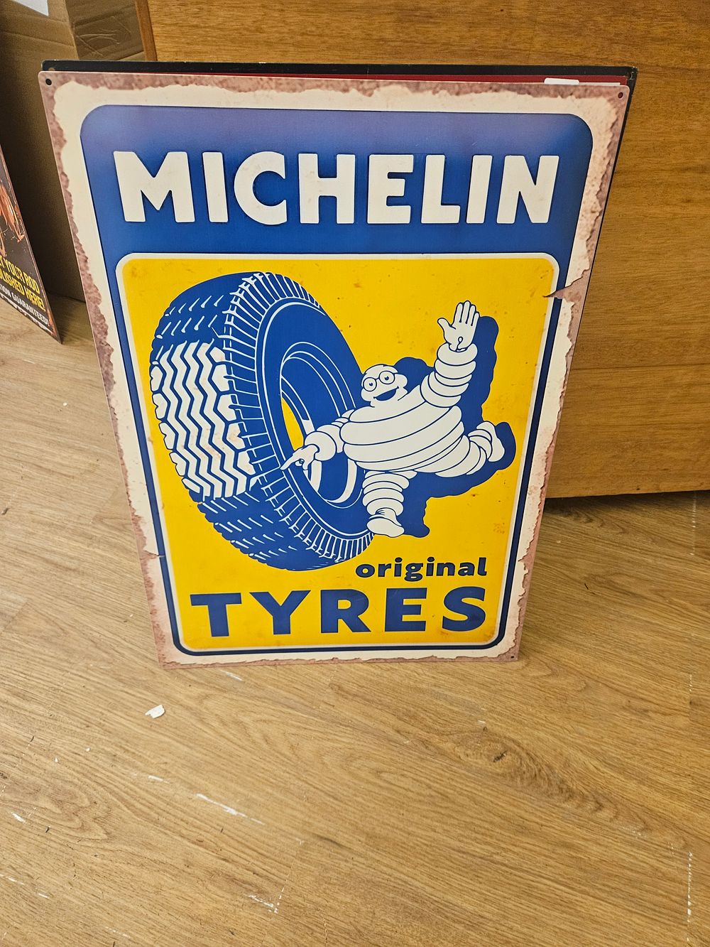 Lot 178 – A Michelin Tyres Vintage Style Metal Advertising Wall Sign