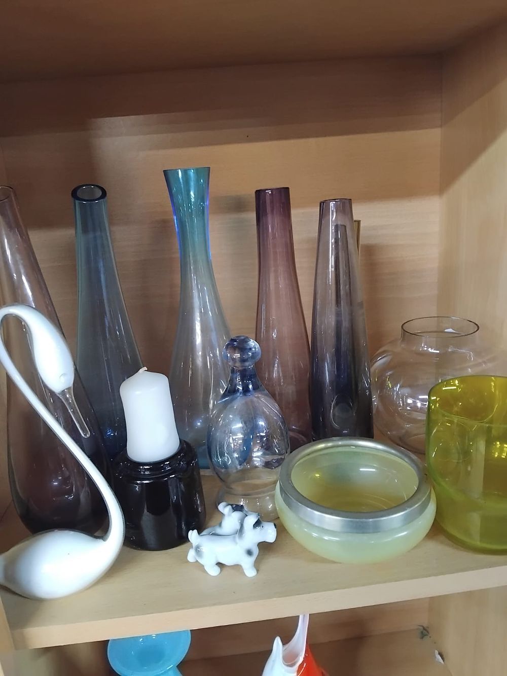 Lot 207 – A Collection of Decorative Glassware and Ornaments including Vases in the Style of IKEA