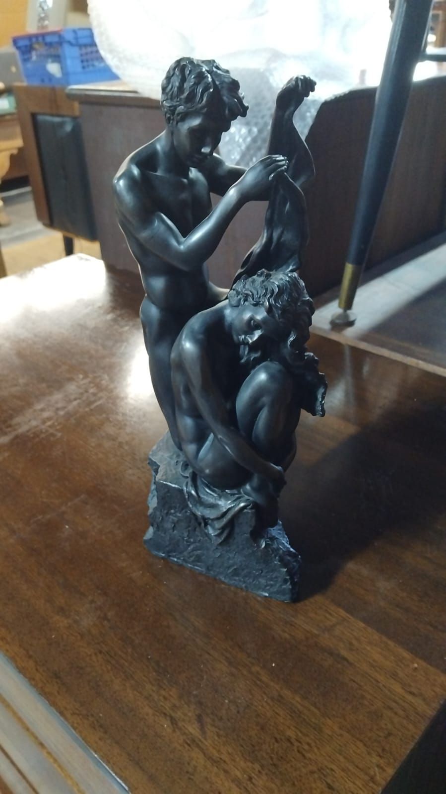 Lot 234 – A Patinated Figural Sculpture of a Classical Couple in the Romantic Style