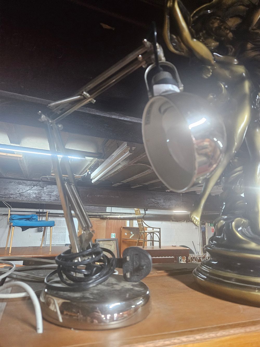 Lot 245 – Two Table Lamps, Including an IKEA Forsa Style Desk Lamp