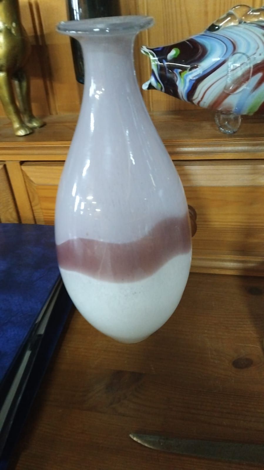 Lot 271 – A mid-century three-tone art glass vase in the style of Murano