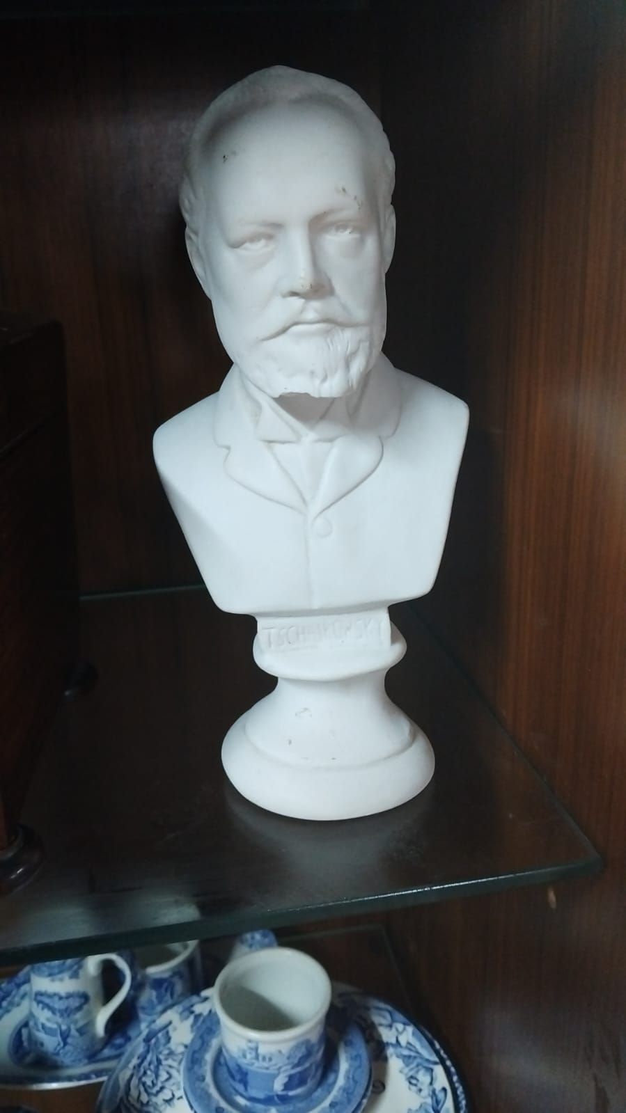 Lot 323 – A Late 19th or Early 20th-century Parian-style Portrait Bust of Pyotr Ilyich Tchaikovsky