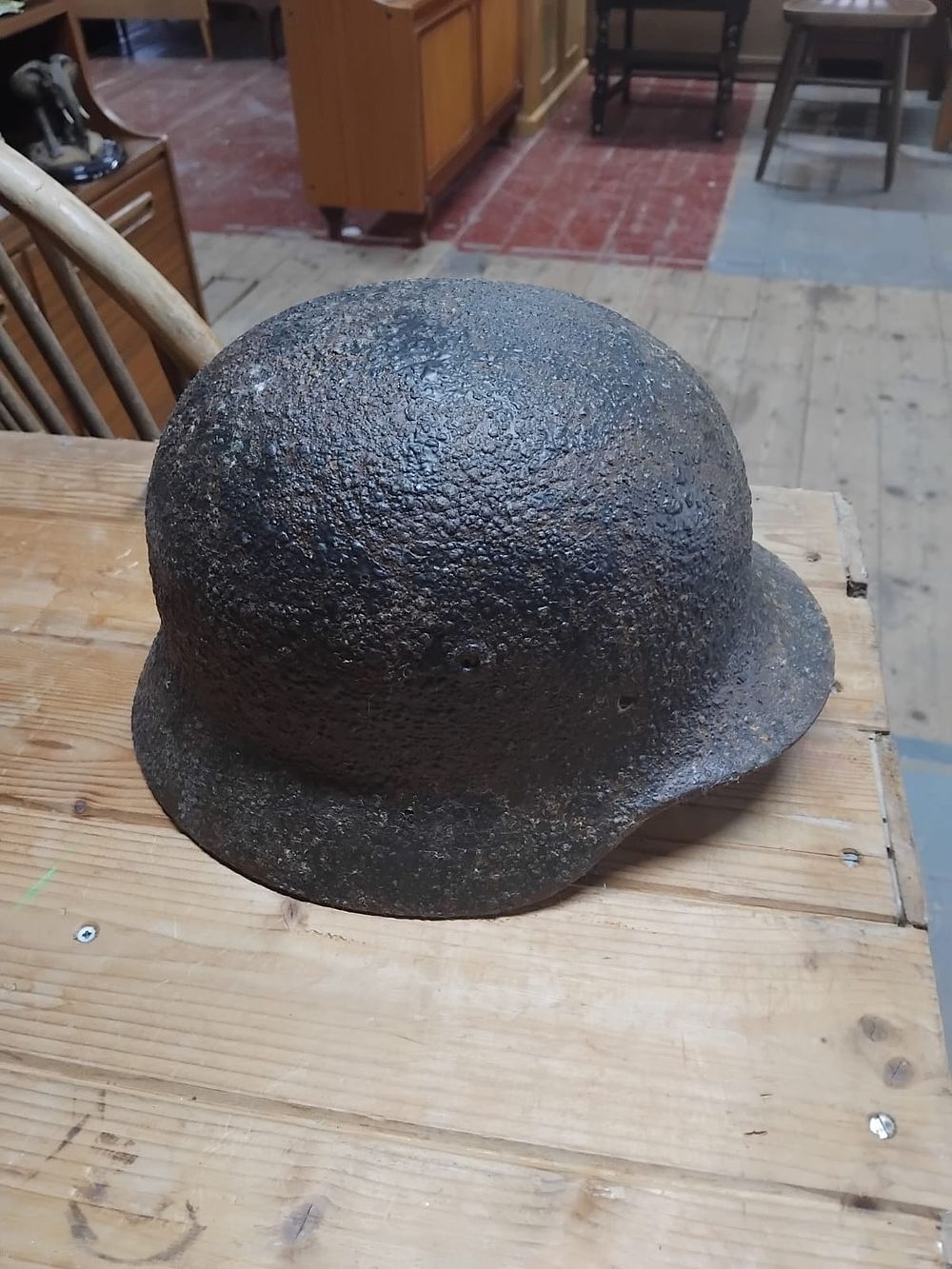 Lot 336 – WWII German M40 Steel Stahlhelm Helmet Shell