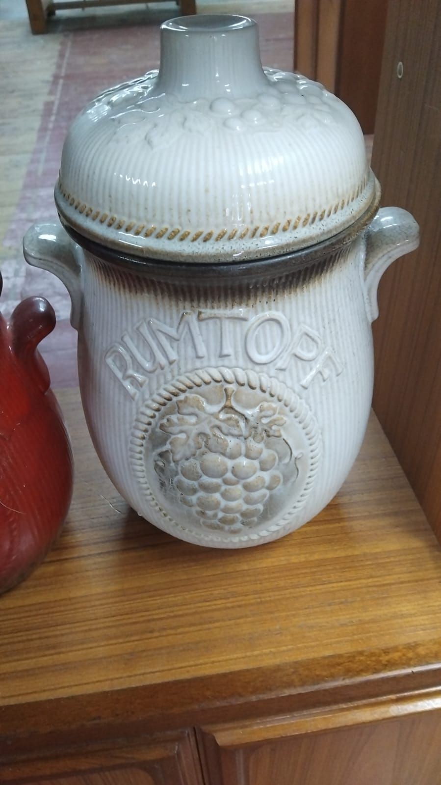 Lot 341 – A West German Style Glazed Stoneware Rumtopf Jar and Cover
