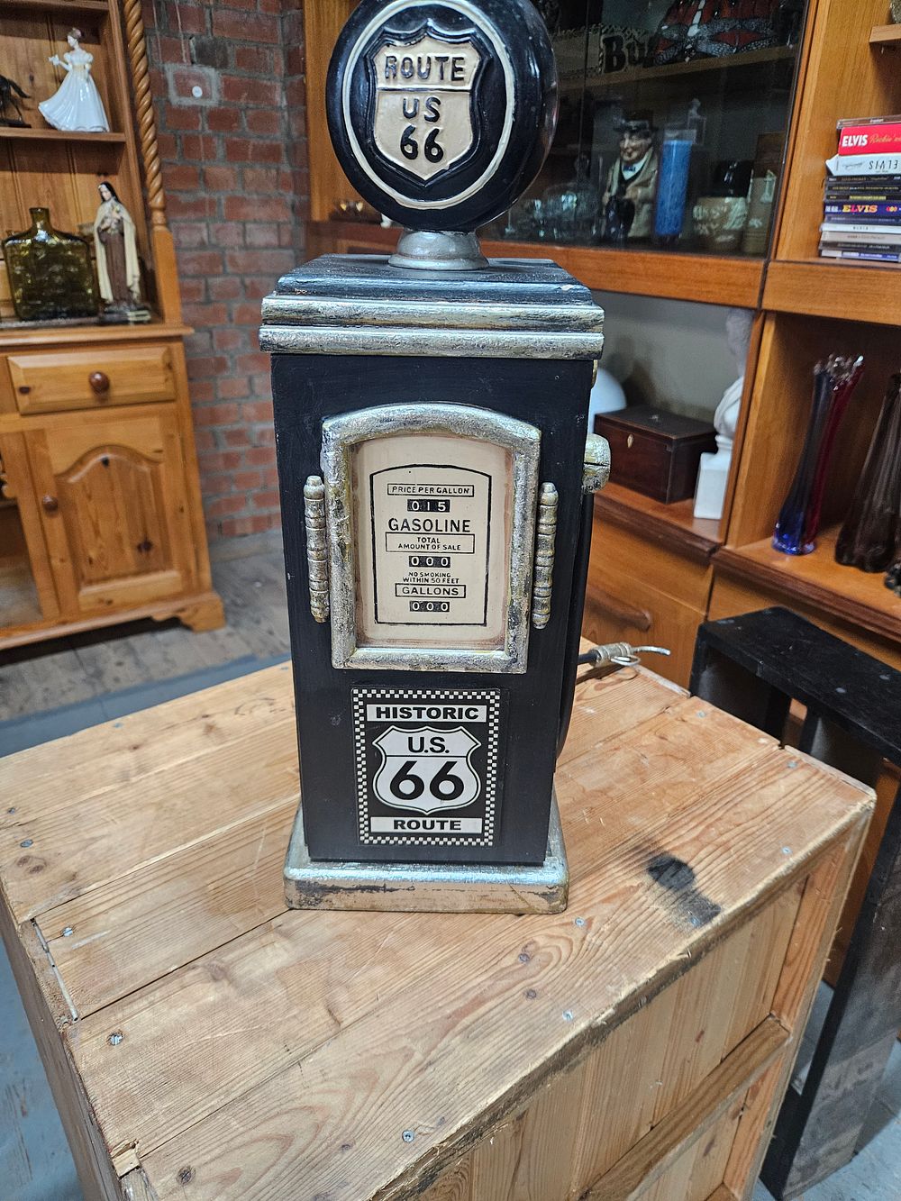 Lot 379 – Historic Route 66 Novelty Petrol Pump Style Storage Cabinet