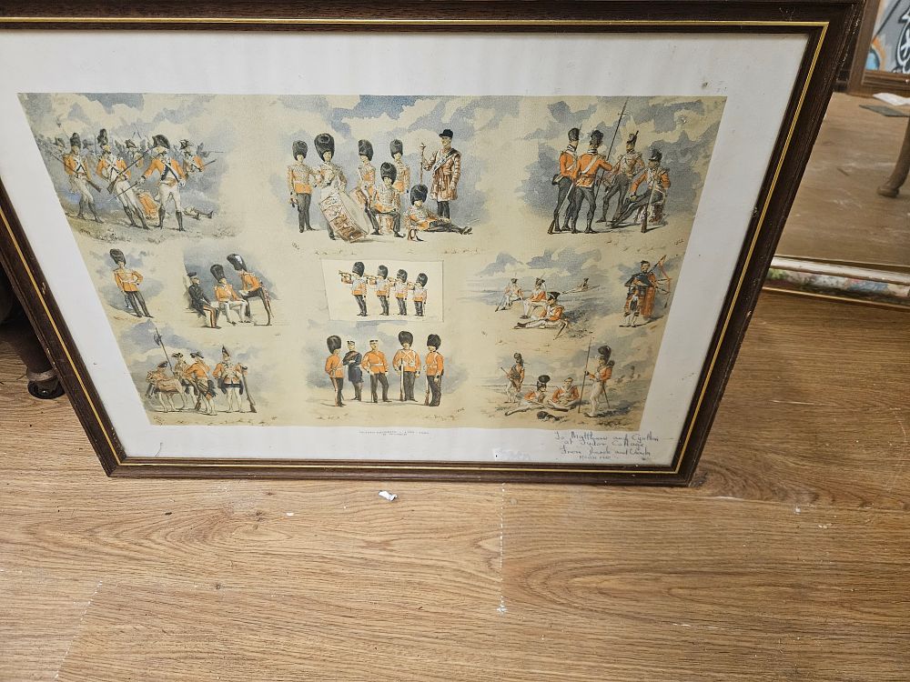 Lot 391 – Reginald Augustus Wymer (1849-1935), Scots Guards 1700-1899, A Framed Colour Lithograph
