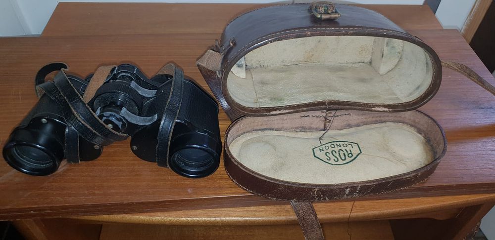 Lot 415 – A Pair of Vintage Ross London Prism Binoculars and Original Leather Carrying Case