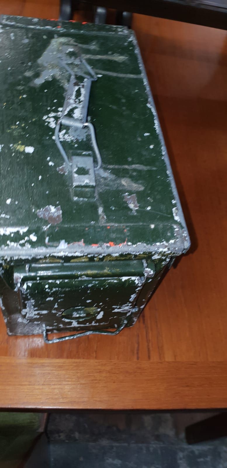 Lot 424 – A Military Issue Steel Ammunition Storage Box