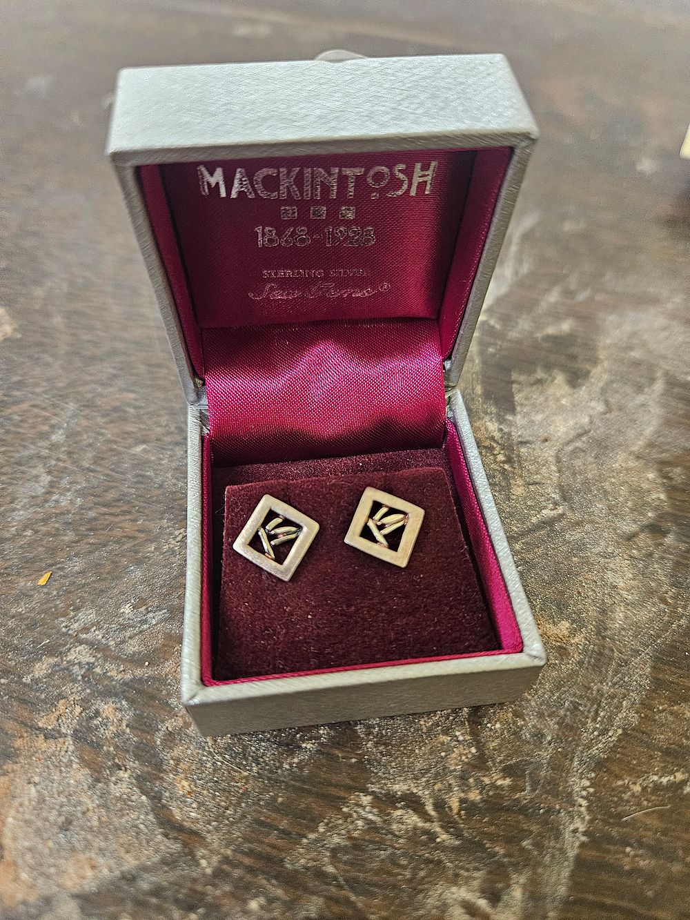 Lot 429 – A Pair of Sea Gems Charles Rennie Mackintosh Style Sterling Silver Stud Earrings