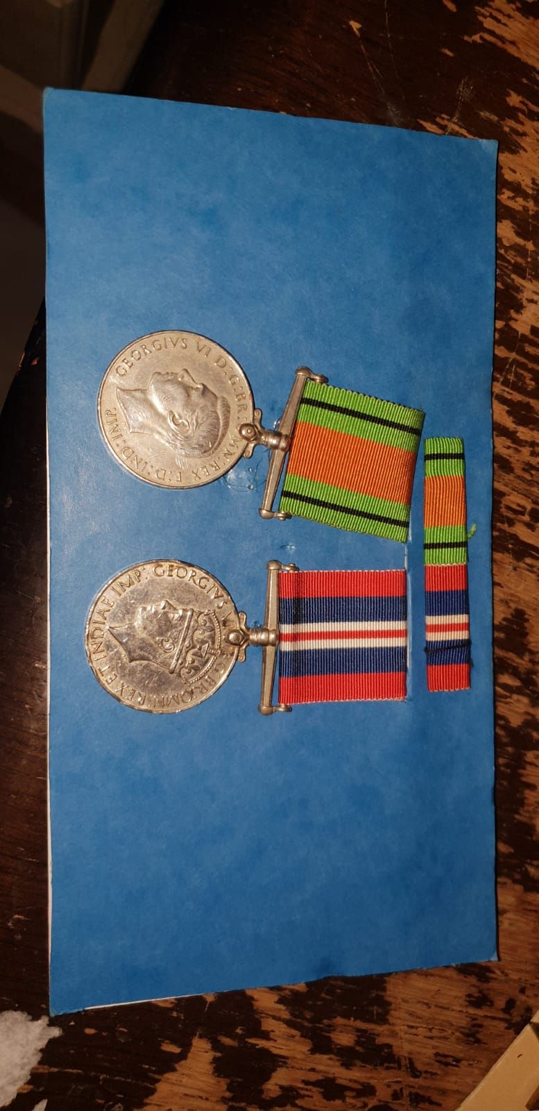 Lot 448 – A Pair of British World War II Campaign Medals and Ribbon Bar