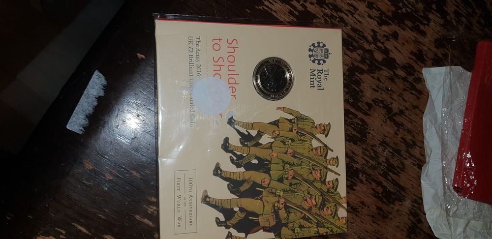 Lot 453 – UK 2016 The Army First World War Centenary £2 Brilliant Uncirculated Coin in Presentation Pack