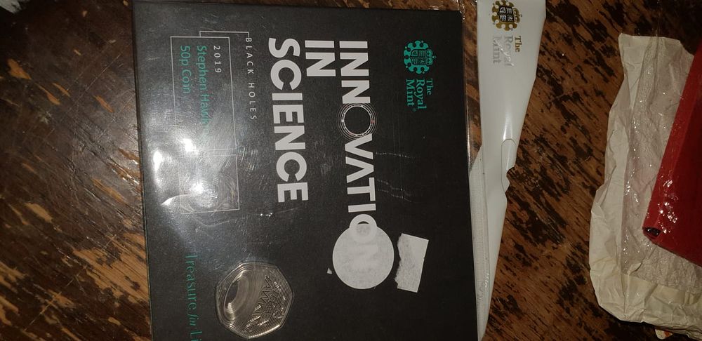 Lot 465 – UK 2019 Stephen Hawking Innovation in Science 50p Brilliant Uncirculated Coin