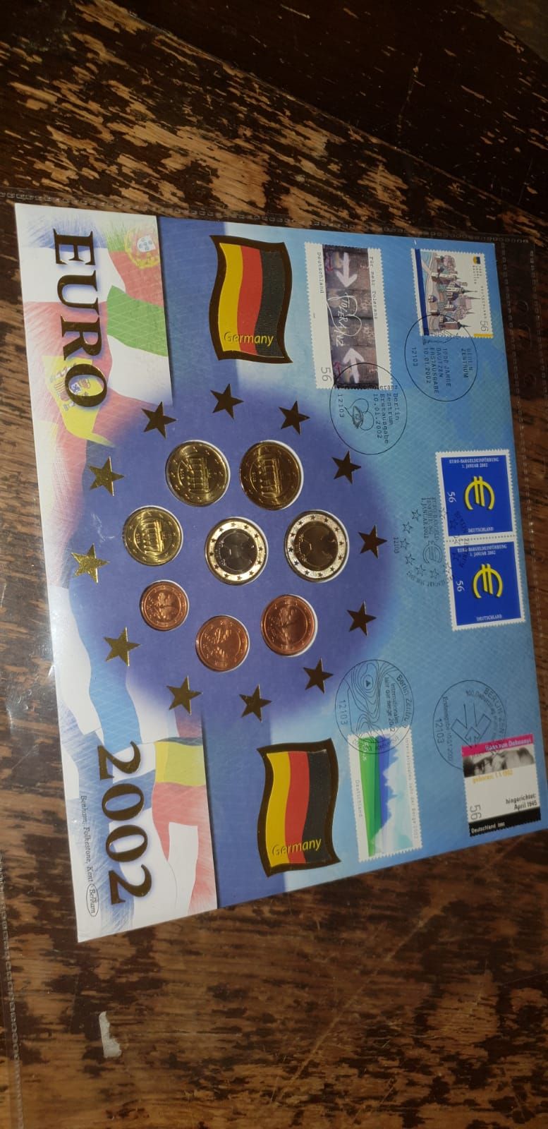 Lot 505 – 2002 Germany First Day Issue Numiscover Coin and Stamp Set by Benham