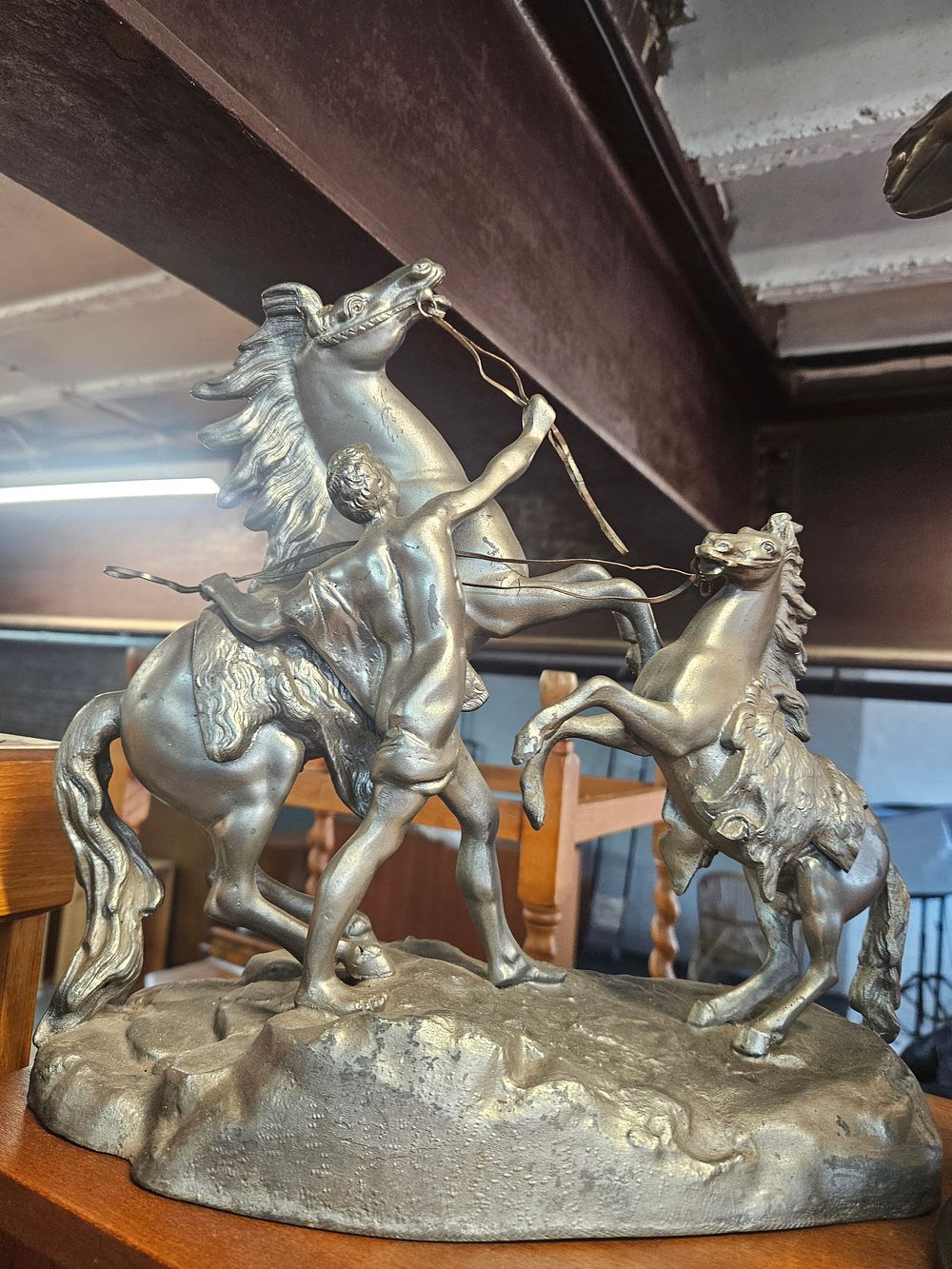 Lot 219 – Spelter Sculpture of a Marly Horse After Guillaume Coustou