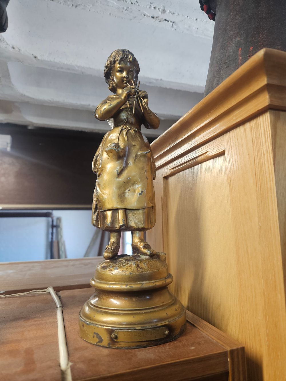 Lot 238 – Attributed to Juan Clara, A Gilt Metal Figure Titled ‘Tricoteuse’, Late 19th or Early 20th Century