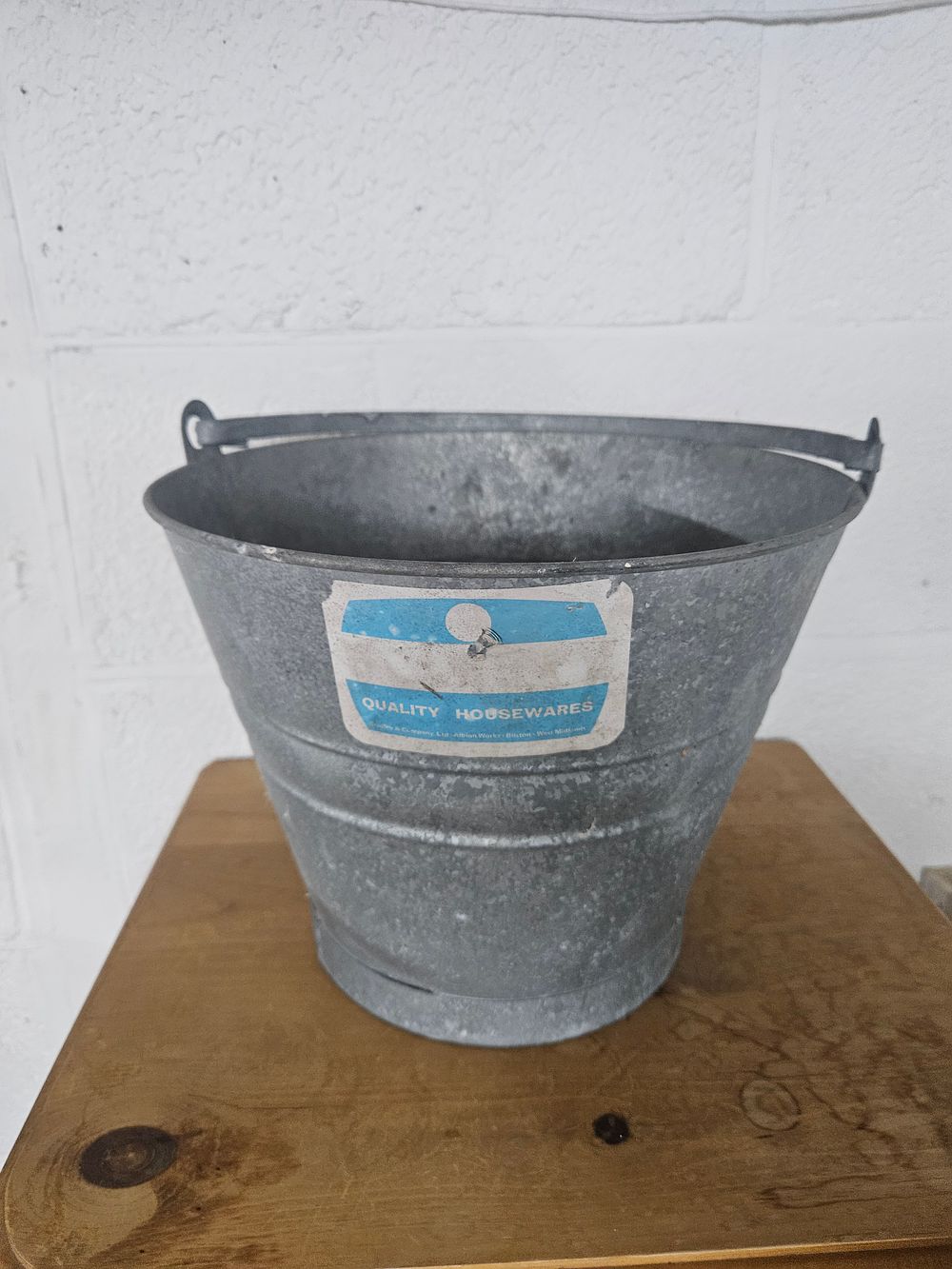 Lot 279 – Mid-20th-century British galvanised steel bucket by Bradley and Co Ltd Albion Works