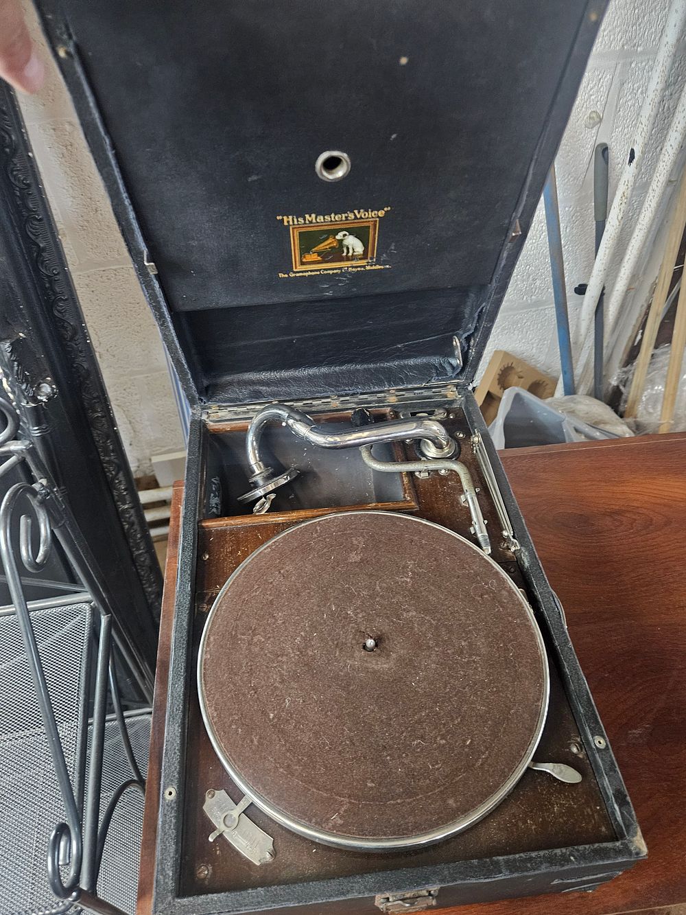 Lot 301 – A His Master’s Voice Portable Gramophone