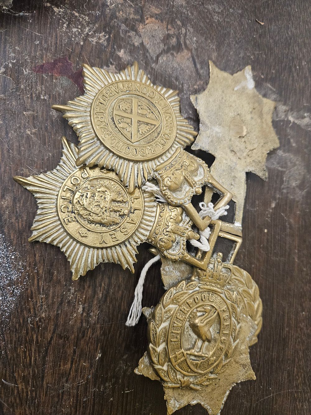 Lot 304 – A Trio of Post-1953 British Police Helmet Plates, Liverpool and Wallasey Forces