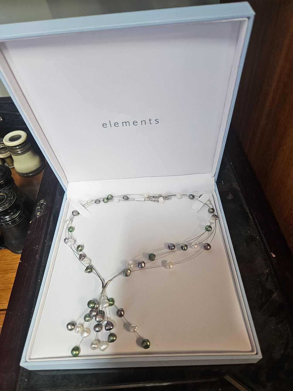 Lot 331 – Elements Contemporary Multi-Strand Floating Freshwater Pearl Necklace