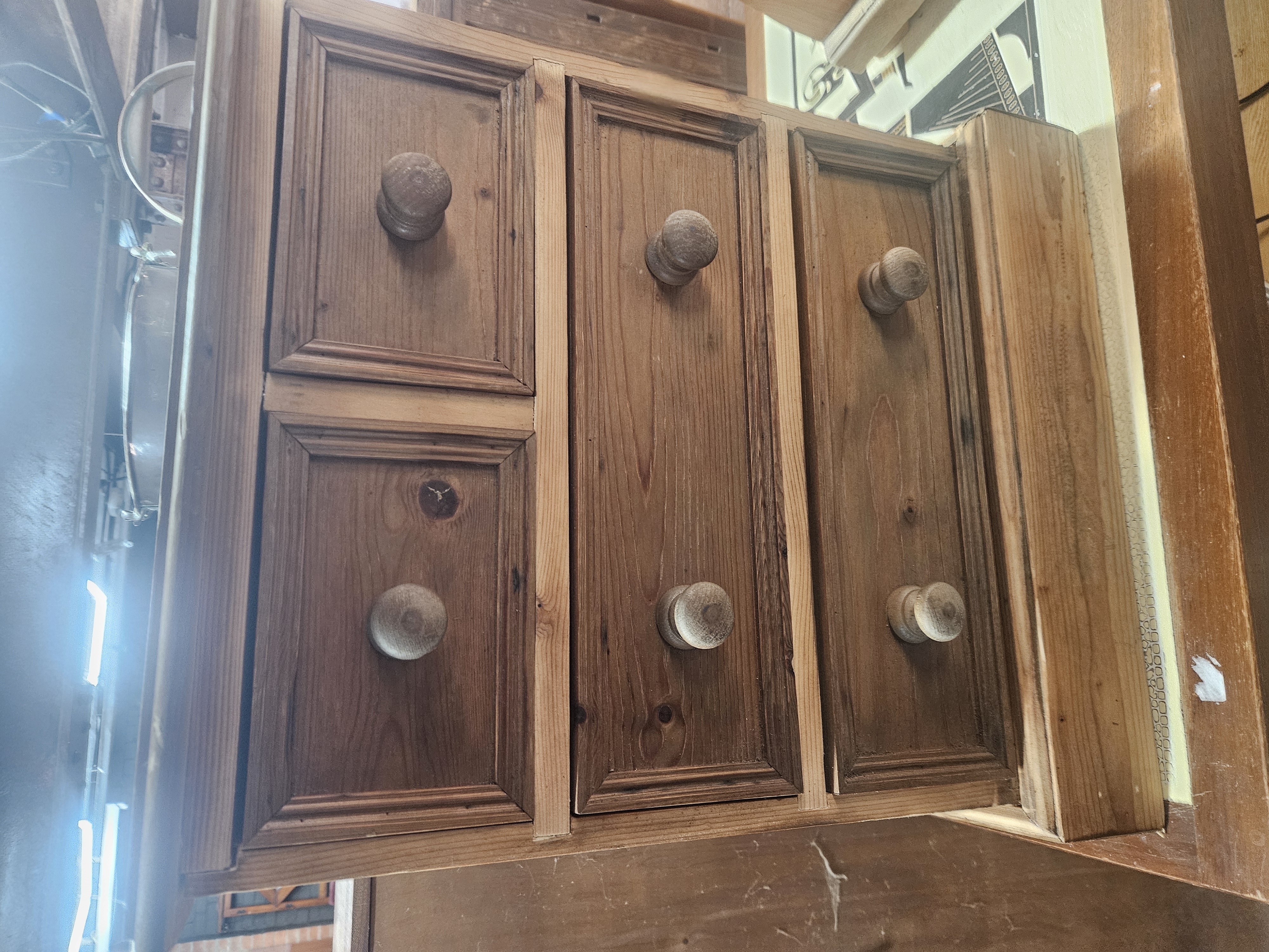A Small Pine Four-Drawer Spice Chest