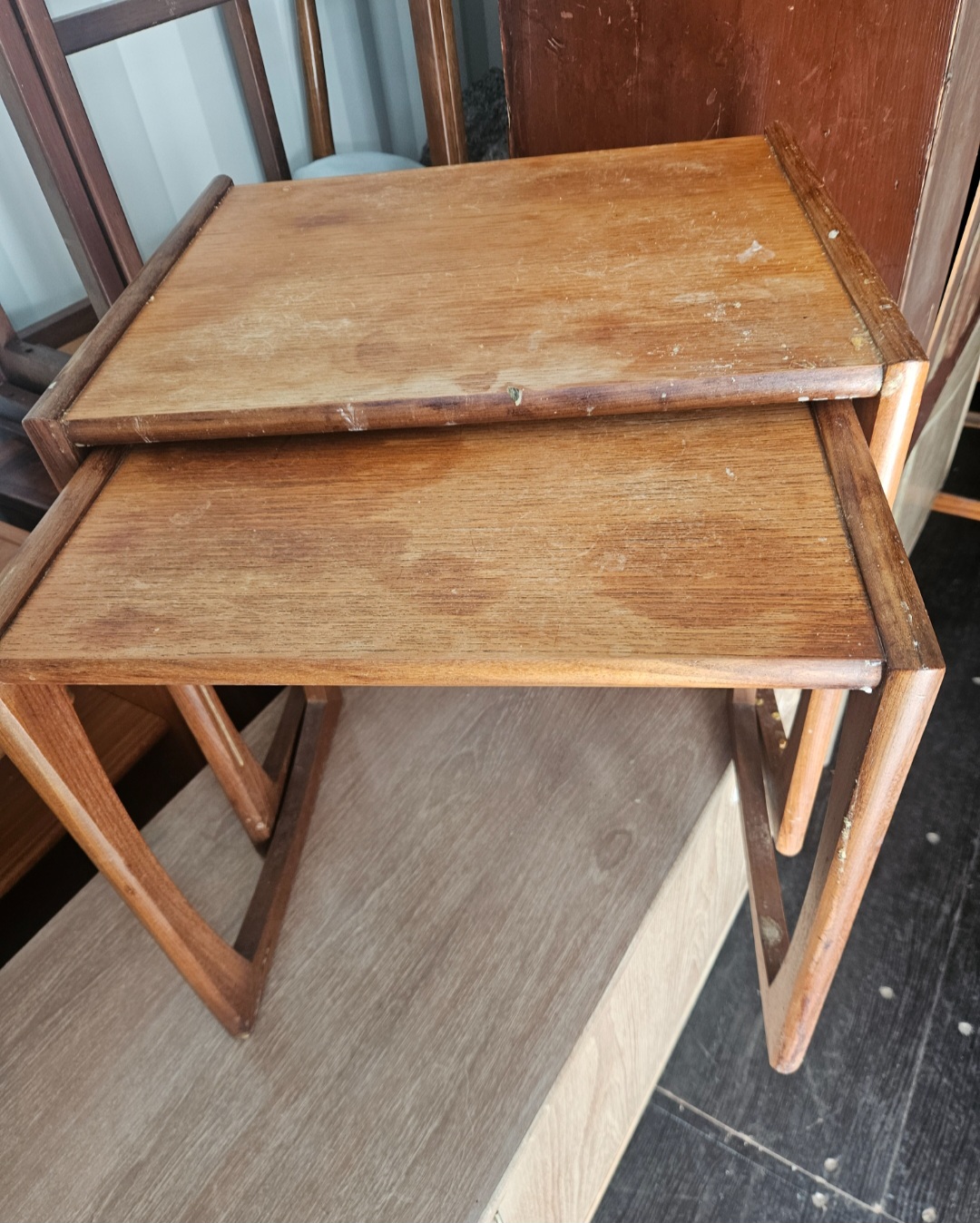 A Pair of G-Plan Quadrille Teak Nesting Tables