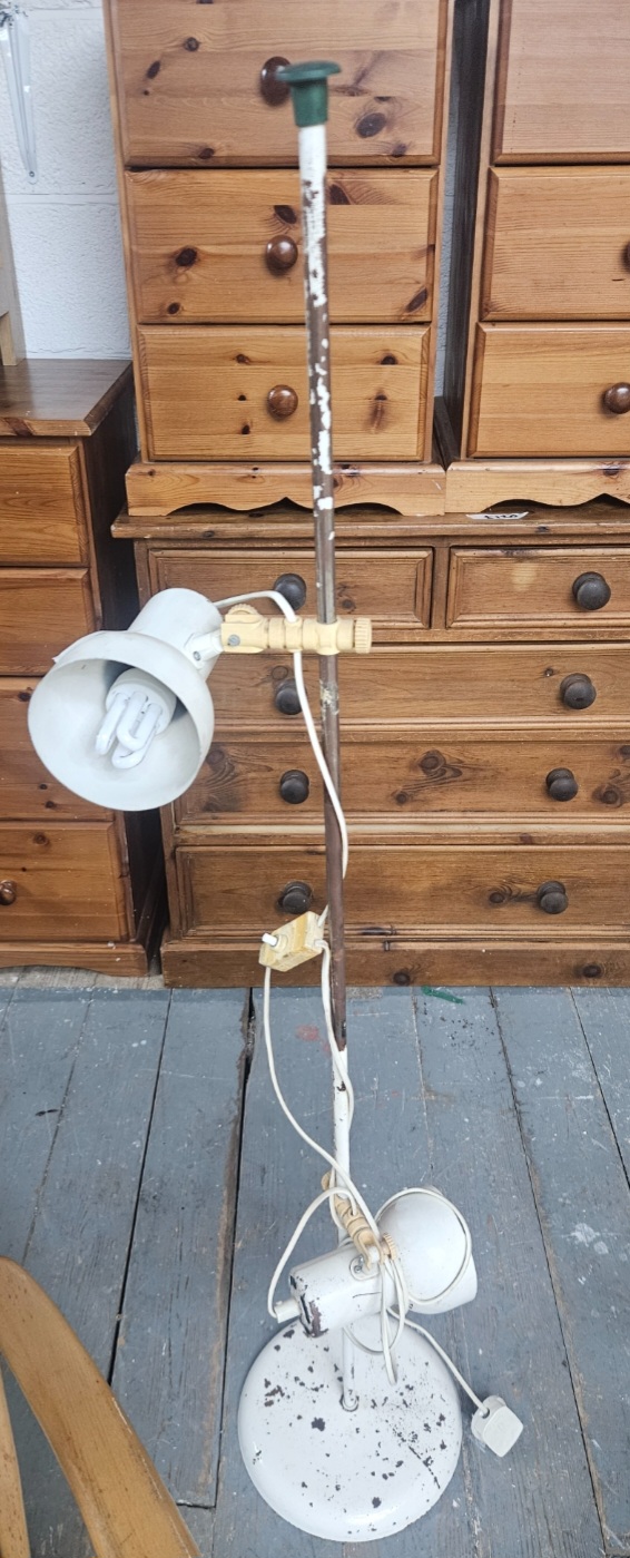 A 1970s Twin-Spot Adjustable Floor Lamp