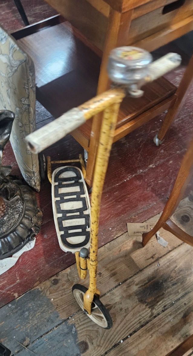 Vintage Raleigh Two-Wheeled Push Scooter