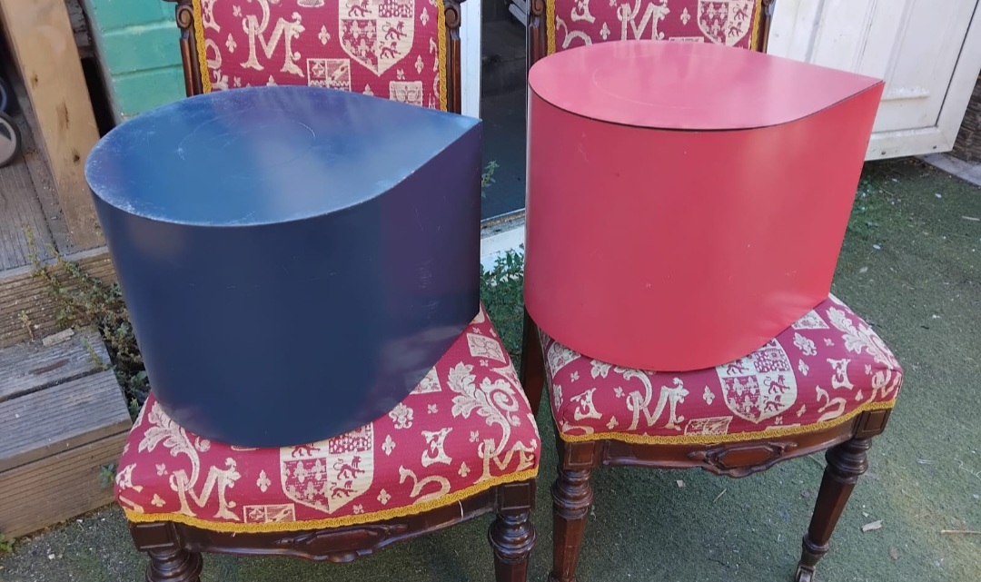 Two Teardrop Display Pedestals